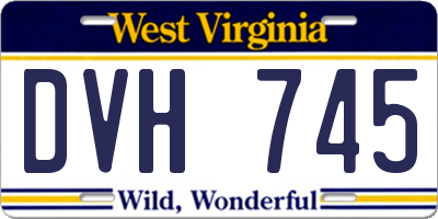 WV license plate DVH745