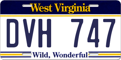 WV license plate DVH747