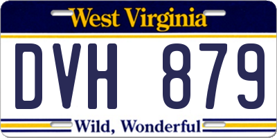 WV license plate DVH879