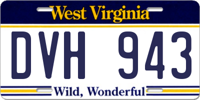 WV license plate DVH943