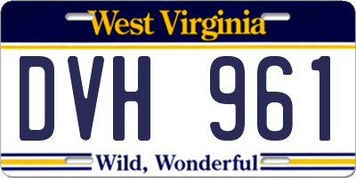 WV license plate DVH961
