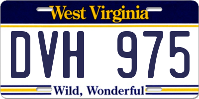 WV license plate DVH975