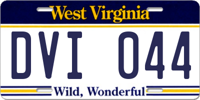 WV license plate DVI044