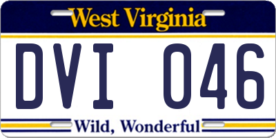 WV license plate DVI046