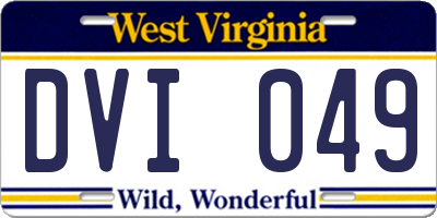 WV license plate DVI049