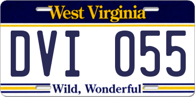 WV license plate DVI055