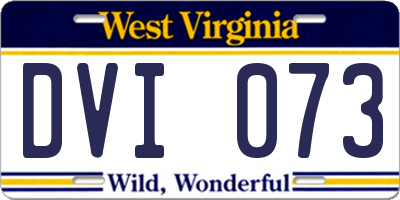 WV license plate DVI073