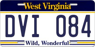 WV license plate DVI084