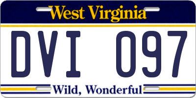 WV license plate DVI097