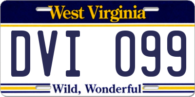 WV license plate DVI099