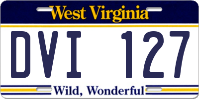 WV license plate DVI127