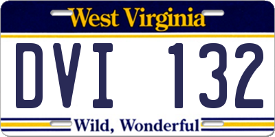 WV license plate DVI132