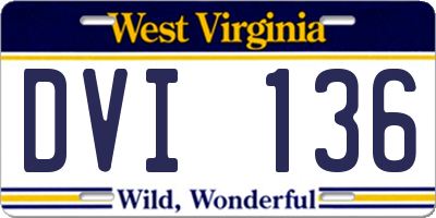WV license plate DVI136
