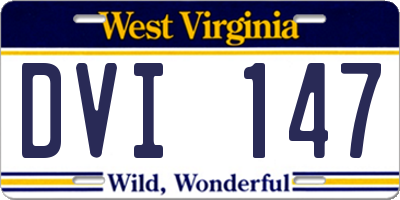 WV license plate DVI147