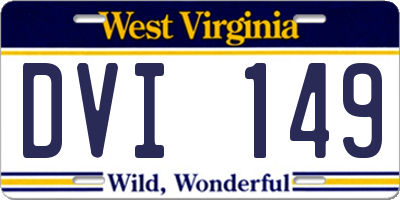 WV license plate DVI149