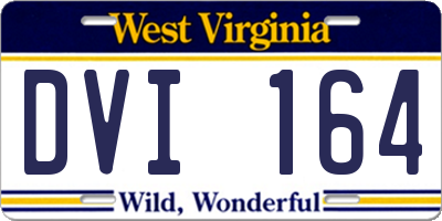 WV license plate DVI164