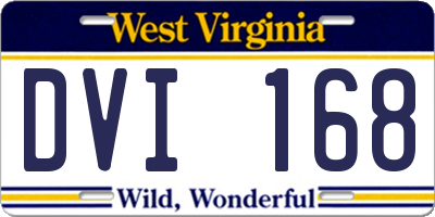 WV license plate DVI168