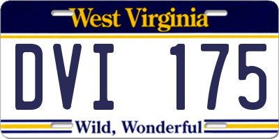 WV license plate DVI175