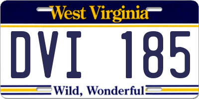 WV license plate DVI185