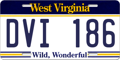 WV license plate DVI186