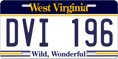 WV license plate DVI196