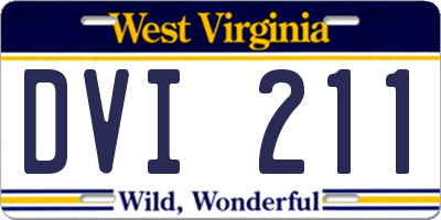 WV license plate DVI211