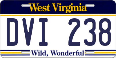 WV license plate DVI238