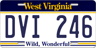 WV license plate DVI246