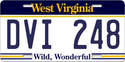 WV license plate DVI248