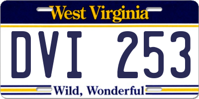 WV license plate DVI253
