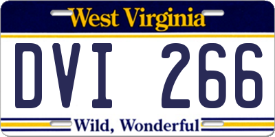 WV license plate DVI266