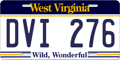 WV license plate DVI276