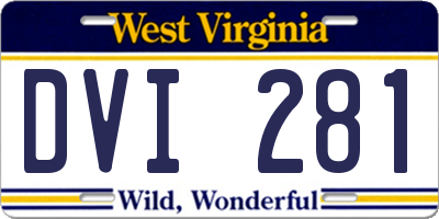 WV license plate DVI281