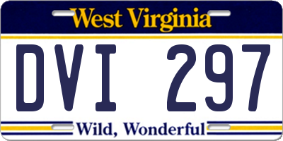 WV license plate DVI297