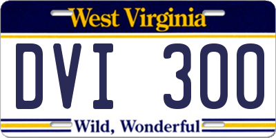WV license plate DVI300