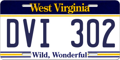 WV license plate DVI302