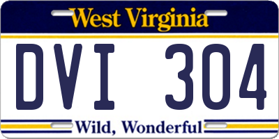 WV license plate DVI304