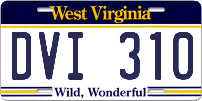 WV license plate DVI310