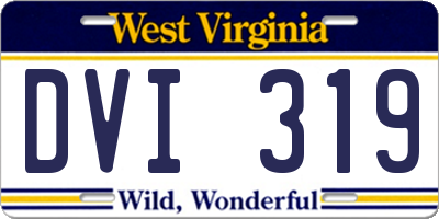 WV license plate DVI319