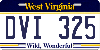 WV license plate DVI325