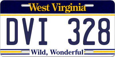WV license plate DVI328