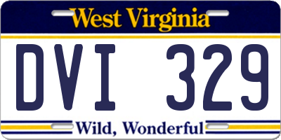 WV license plate DVI329