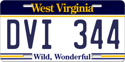 WV license plate DVI344