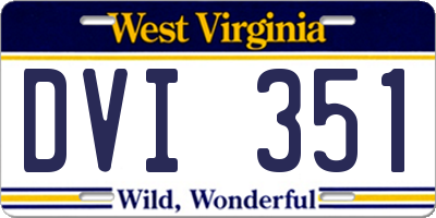 WV license plate DVI351
