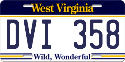 WV license plate DVI358
