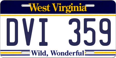 WV license plate DVI359