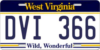 WV license plate DVI366