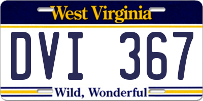 WV license plate DVI367