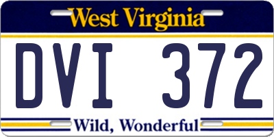 WV license plate DVI372