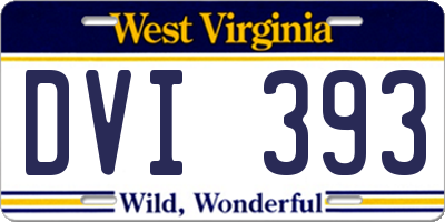 WV license plate DVI393